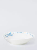 John Lewis John Lewis Flora Bow Fine China Pasta Bowl, Blue, 21.5cm- Buy online at McGrocer
