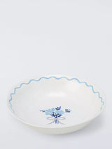 John Lewis John Lewis Flora Posy Fine China Serve Bowl, 30cm, White/Blue- Buy online at McGrocer