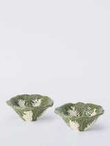 John Lewis John Lewis X Deliciously Ella Cabbage Hand Painted Stoneware Mini Dip Dish, Set of 2, 11cm, Green- Buy online at McGrocer