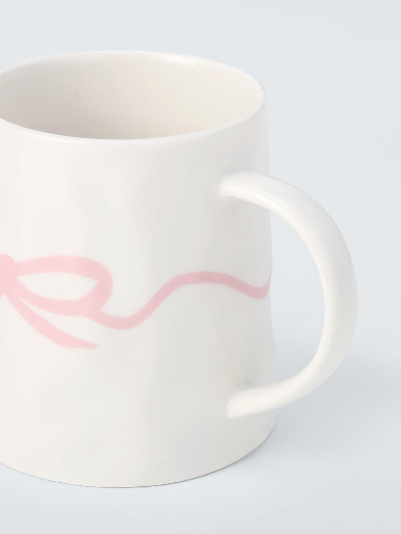 John Lewis Flora Bow pink mug 440ml, UK version