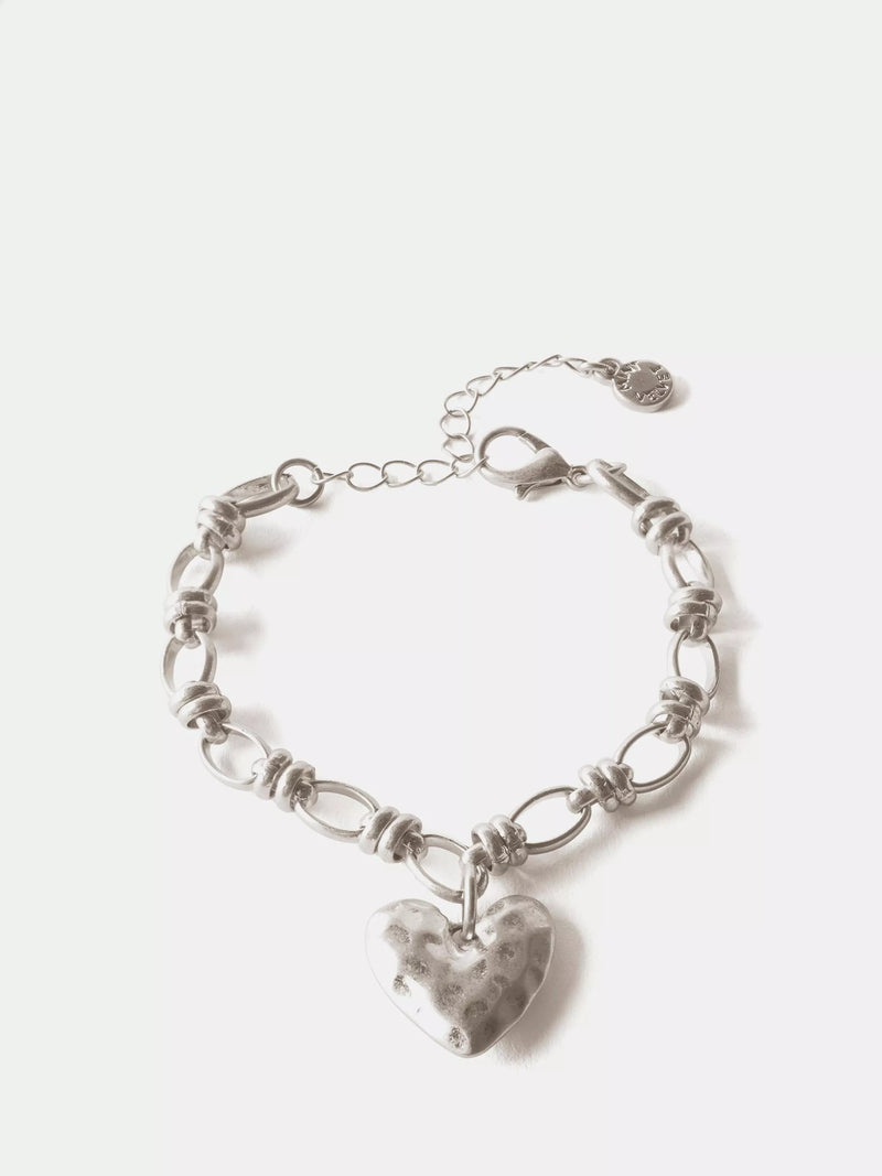 Mint Velvet gold toned heart charm bracelet, imported from the UK