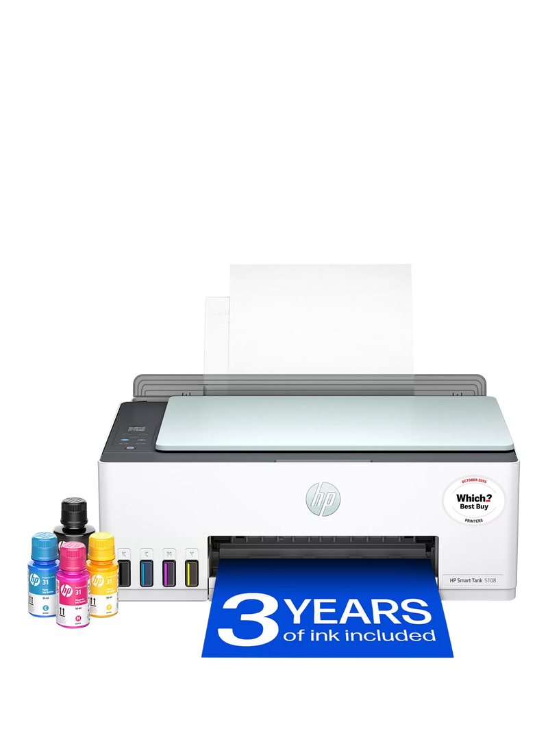 HP Smart Tank 5108 all-in-one wireless printer, UK version