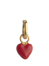 John Lewis ENAMEL Copenhagen Amore Enamel Heart Charm Red/Gold- Buy online at McGrocer