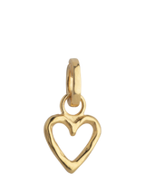 John Lewis ENAMEL Copenhagen Organic Heart Charm Gold Charm- Buy online at McGrocer
