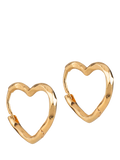 ENAMEL Copenhagen gold heart hoop earrings 14mm, UK version