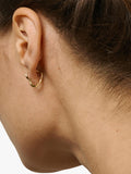 ENAMEL Copenhagen gold heart hoop earrings 14mm, UK version