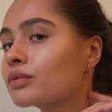 ENAMEL Copenhagen gold heart hoop earrings 14mm, UK version