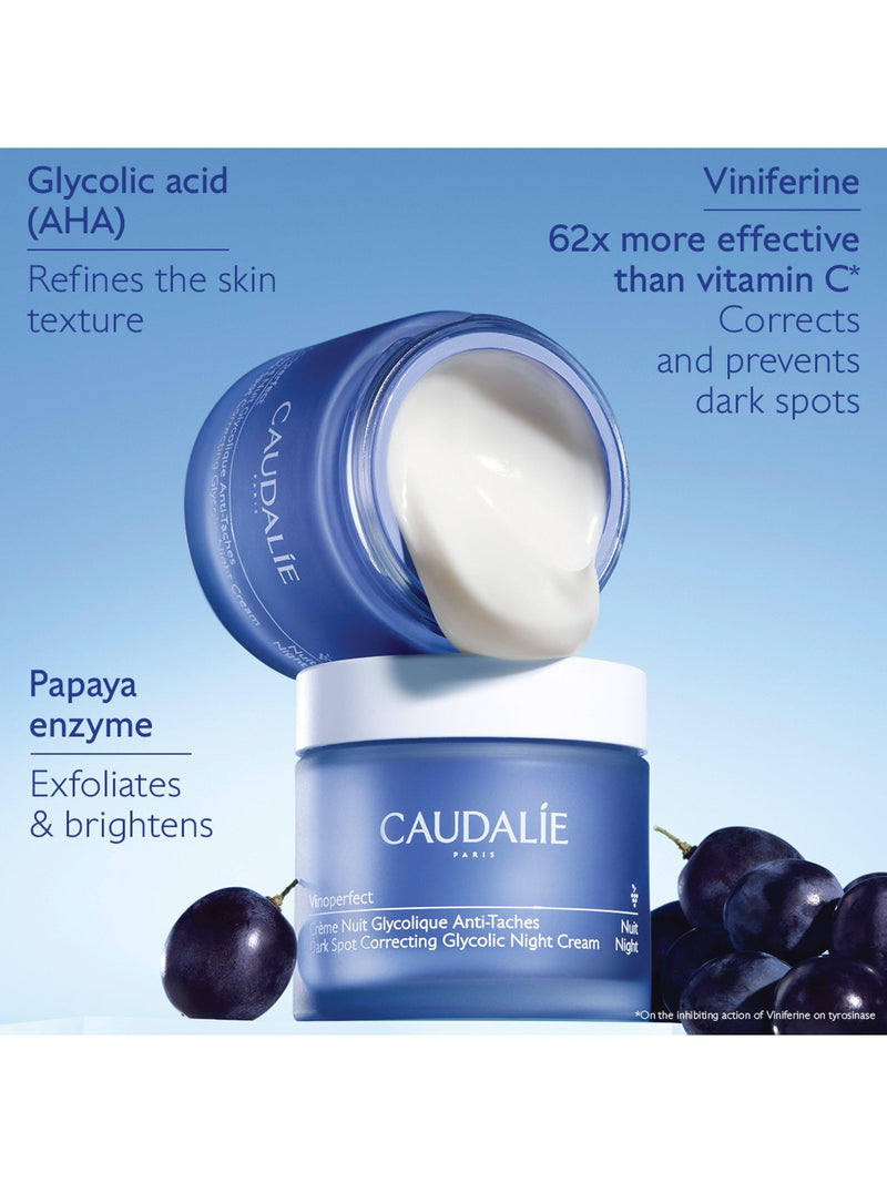 Caudalie Vinoperfect brightening glycolic night cream 50ml, imported from the UK