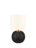 Pacific Ezekiel terracotta table lamp with linen shade - British product