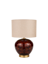 John Lewis Pacific Lucien Glass Table Lamp, Brown- Buy online at McGrocer