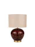 Pacific glass table lamp tortoiseshell brown 44cm, UK version
