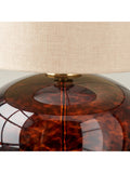 Pacific glass table lamp tortoiseshell brown 44cm, UK version