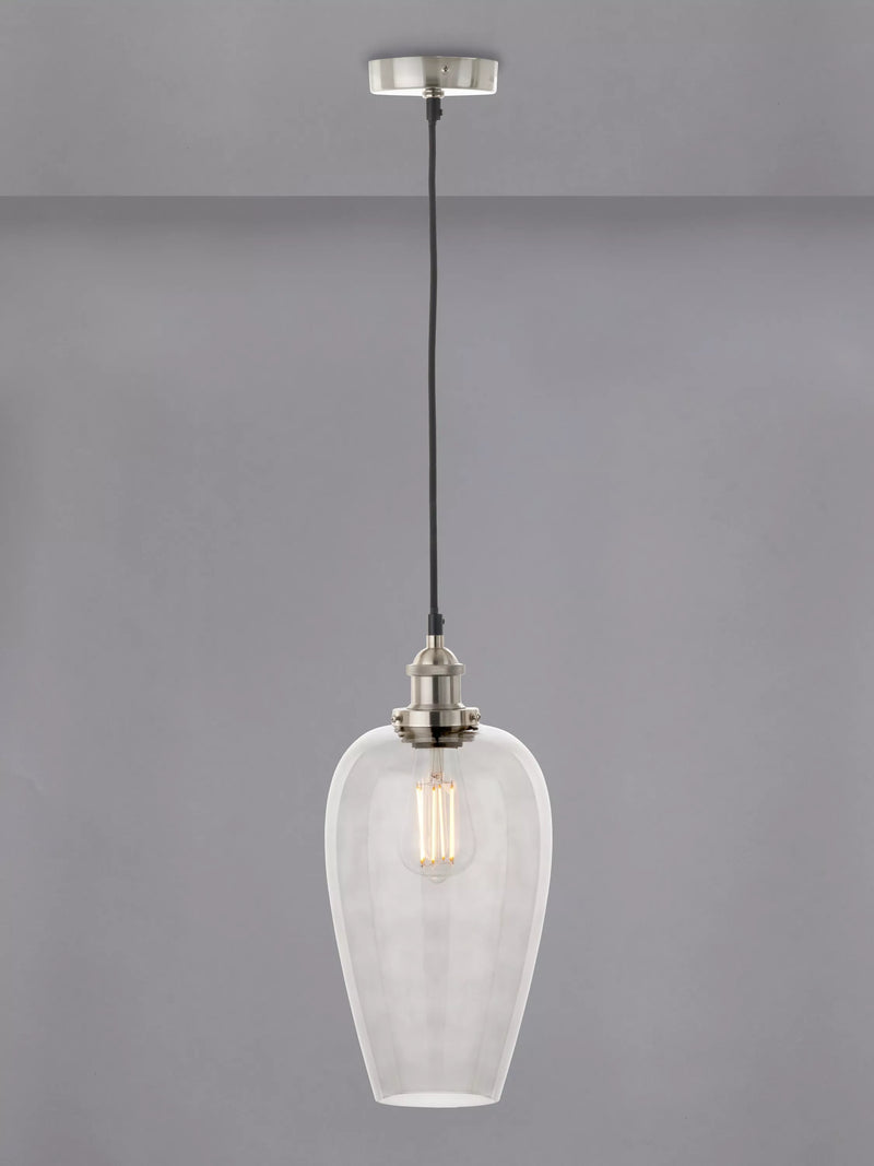 Pacific Clio Long Glass Shade Pendant Ceiling Light