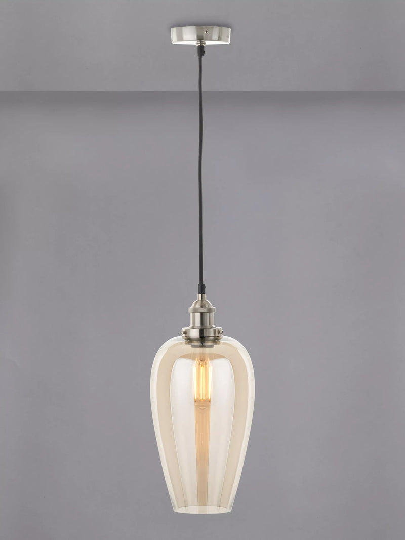 Pacific Clio Long Glass Shade Pendant Ceiling Light