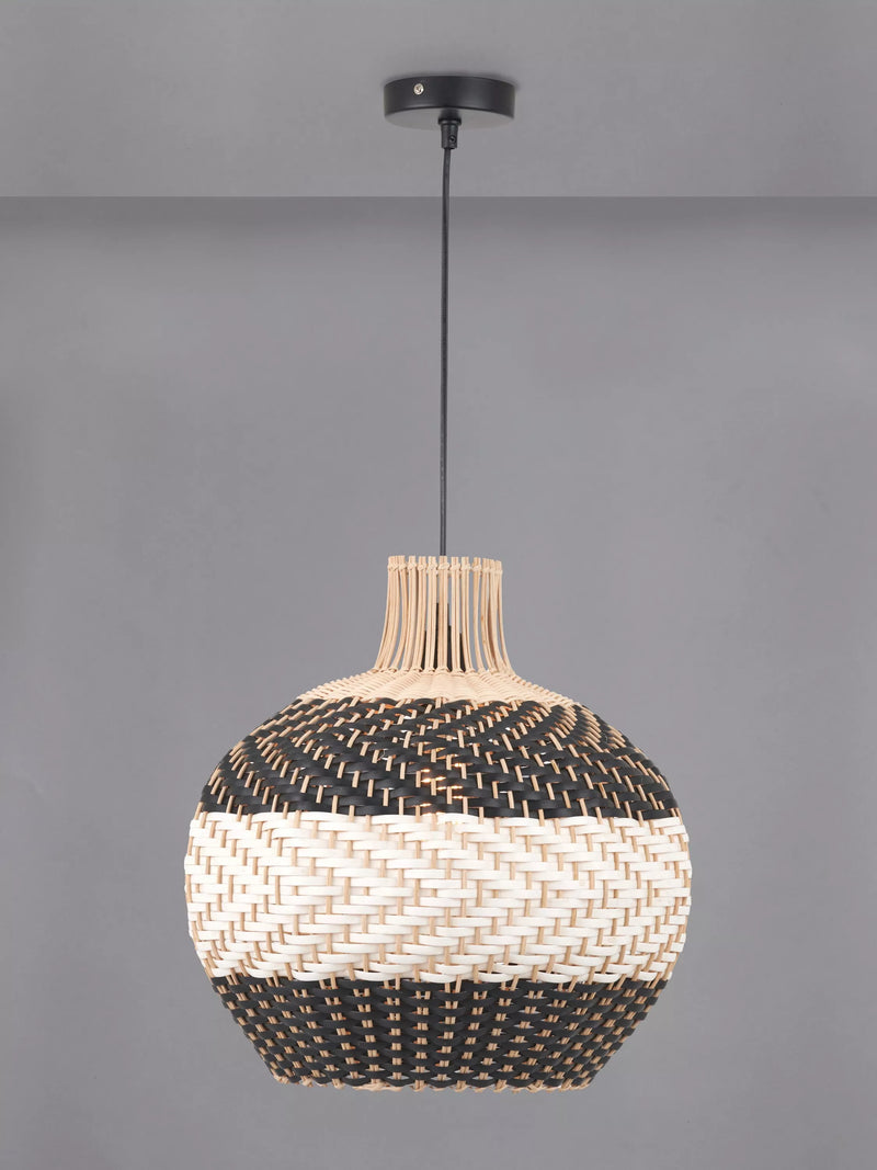 Pacific woven rattan pendant ceiling light black 39cm - British product