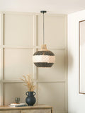 Pacific woven rattan pendant ceiling light black 39cm - British product