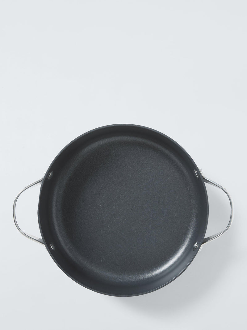 John Lewis non-stick aluminium casserole pan with glass lid - British product