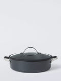 John Lewis 'The Pan' Aluminium Non-Stick Shallow Casserole & Lid, 28cm