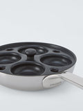 John Lewis non-stick egg poacher insert 4-hole stainless steel (British brand)