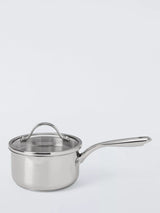 John Lewis John Lewis The Pan Stainless Steel Uncoated Saucepan with Lid- Buy online at McGrocer