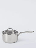 John Lewis The Pan Stainless Steel Uncoated Saucepan with Lid