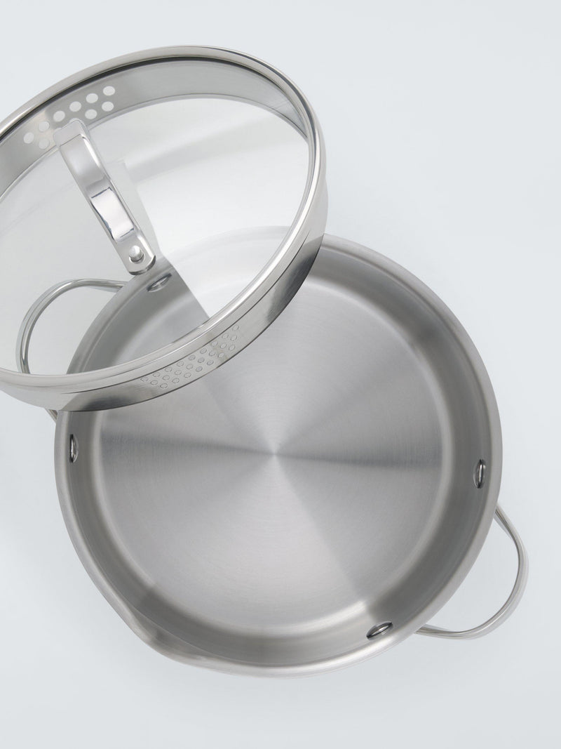 John Lewis stainless steel casserole 20cm with lid (British brand)