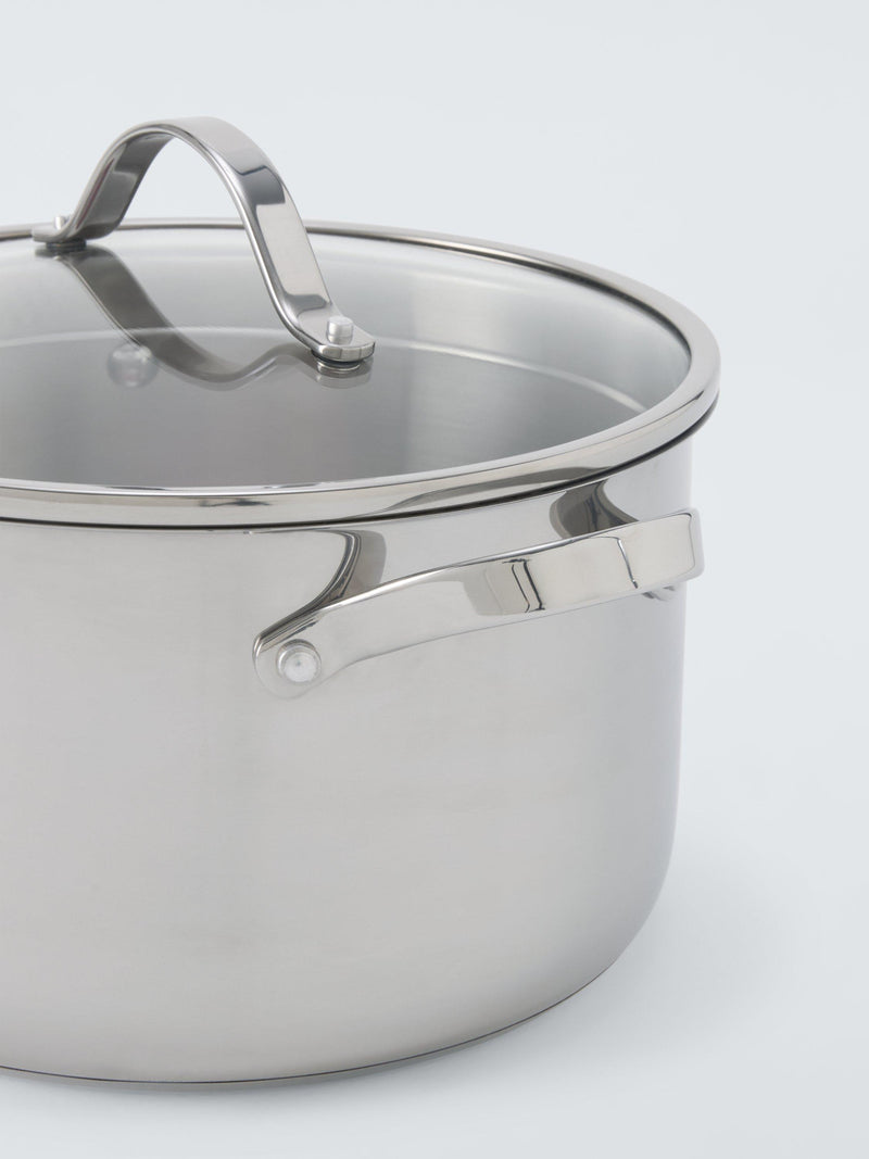 John Lewis stainless steel casserole 24cm with lid (British brand)