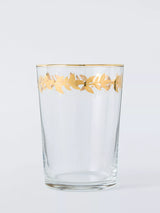 John Lewis John Lewis Leaf Rim Glass Tumbler Clear Gold 500ml- Buy online at McGrocer