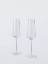 John Lewis John Lewis Twisted Stem Glass Champagne Flute, Set of 2, 545ml, Clear- Buy online at McGrocer