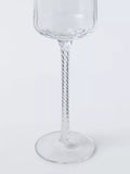 John Lewis twisted stem champagne flute set of 2 clear glass - UK version