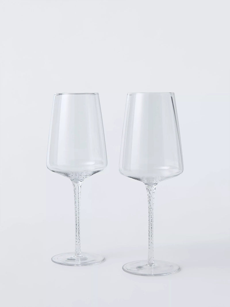 John Lewis twisted stem wine glasses 280ml, imported from the UK