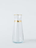 Leaf Rim Glass Carafe 1L Clear Gold