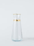 Leaf Rim Glass Carafe 1L Clear Gold