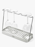 Joseph Joseph stemware rack in stone finish for up to 4 glasses, UK version