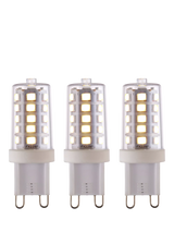 John Lewis Saxby G9 LED 3.2W Dimmable Clear Capsule Bulbs Cool White Pack of 3- Buy online at McGrocer