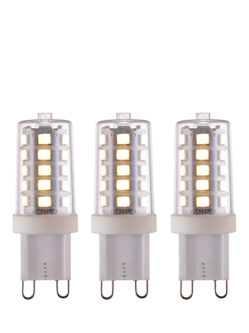 Saxby G9 LED capsule bulbs 3.2W cool white pack of 3 (British brand)
