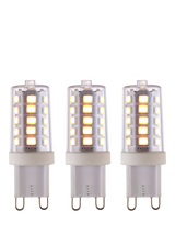 John Lewis Saxby G9 LED 3.2W Dimmable Clear Capsule Bulbs, Warm White, Pack of 3- Buy online at McGrocer