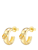 John Lewis DPT Antwerp Rose and Diamond Hoop Earrings- Buy online at McGrocer
