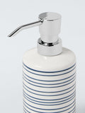 John Lewis Fine Stripe navy soap dispenser 320ml - British product