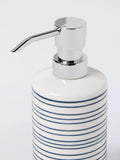 John Lewis Fine Stripe navy soap dispenser 320ml - British product