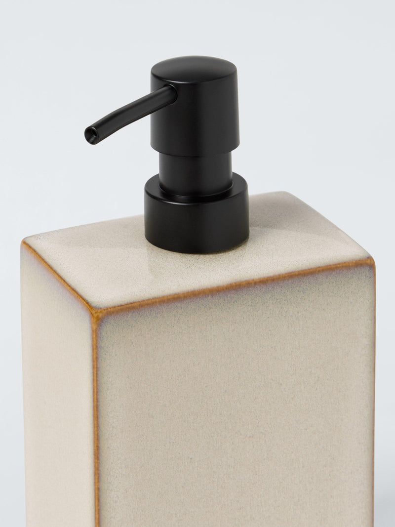John Lewis glazed ceramic soap dispenser in grey, UK version