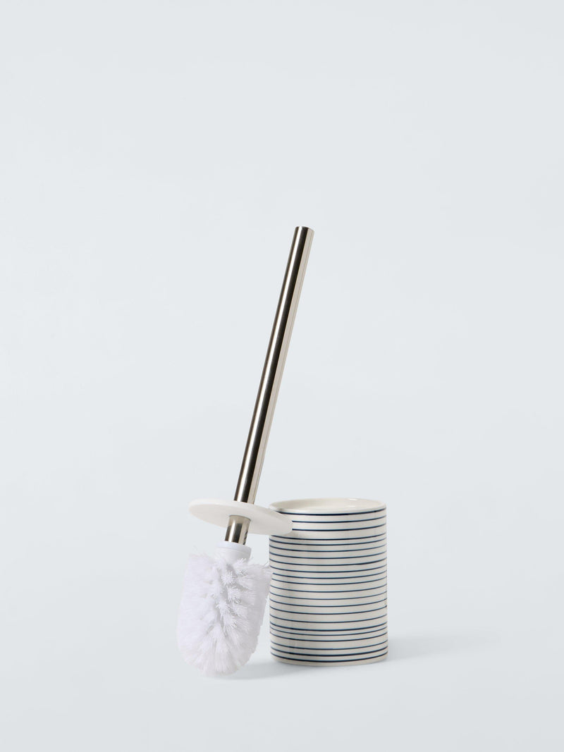 John Lewis navy toilet brush and holder - British product