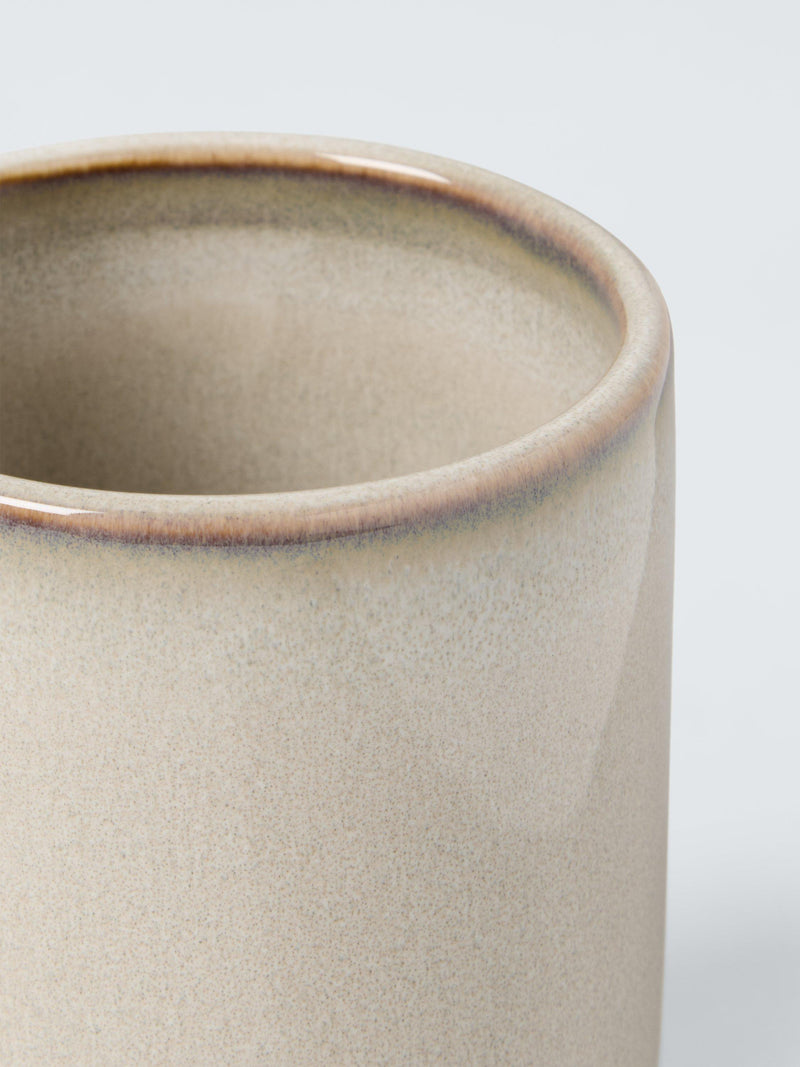 John Lewis grey glazed ceramic bathroom tumbler - British product