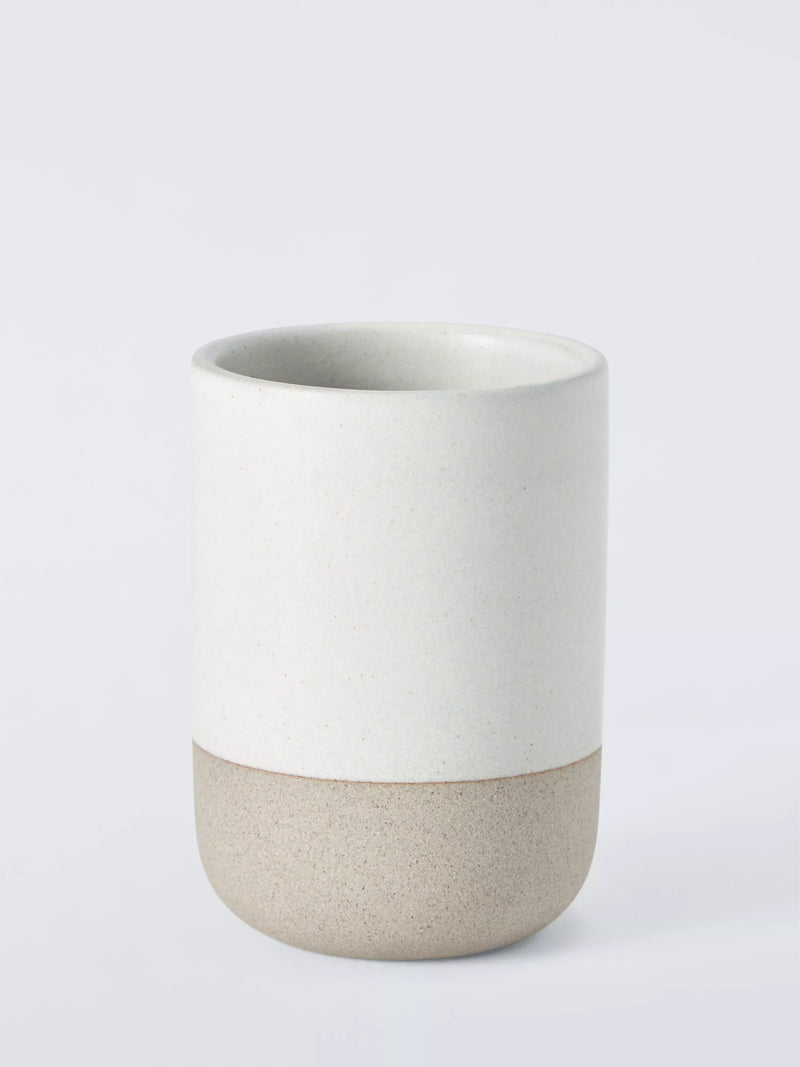 John Lewis ceramic bathroom tumbler natural 325ml (British brand)