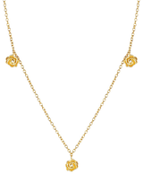 John Lewis DPT Antwerp 3 Rose and Diamond Necklace, Gold- Buy online at McGrocer