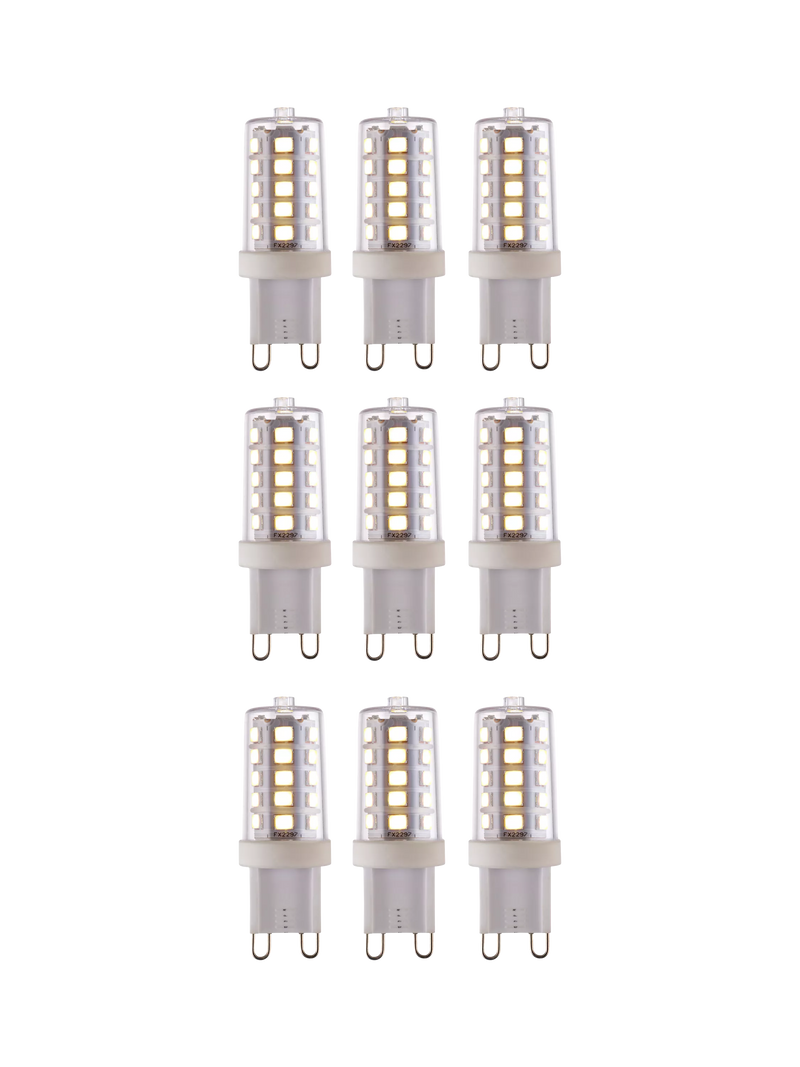 Saxby G9 LED bulbs 3.2W cool white 9-pack - British product