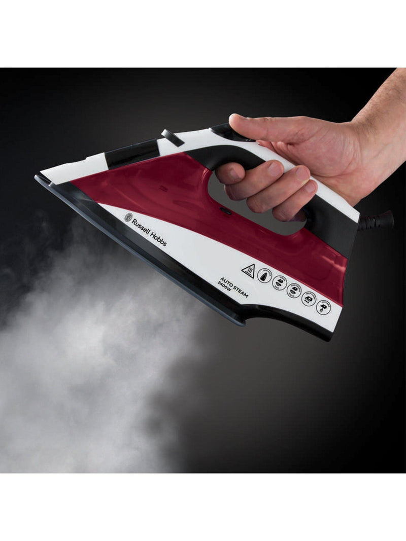 Russell Hobbs auto steam iron 22520 red white black (British brand)