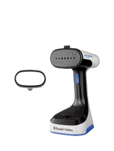 John Lewis Russell Hobbs Steam Genie Easy Store Handheld Steamer Black/Blue/White- Buy online at McGrocer