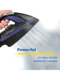 Russell Hobbs Easy Store Pro steam iron purple black - British product