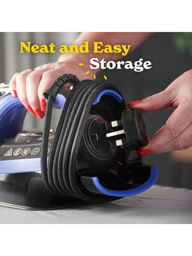 Russell Hobbs Easy Store Pro steam iron purple black - British product